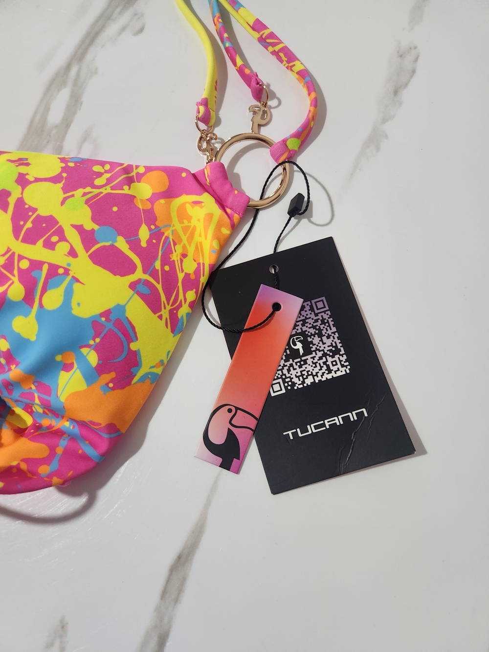 Tucann Wild Splatter Bikini Top - Pink - Picture 4 of 6
